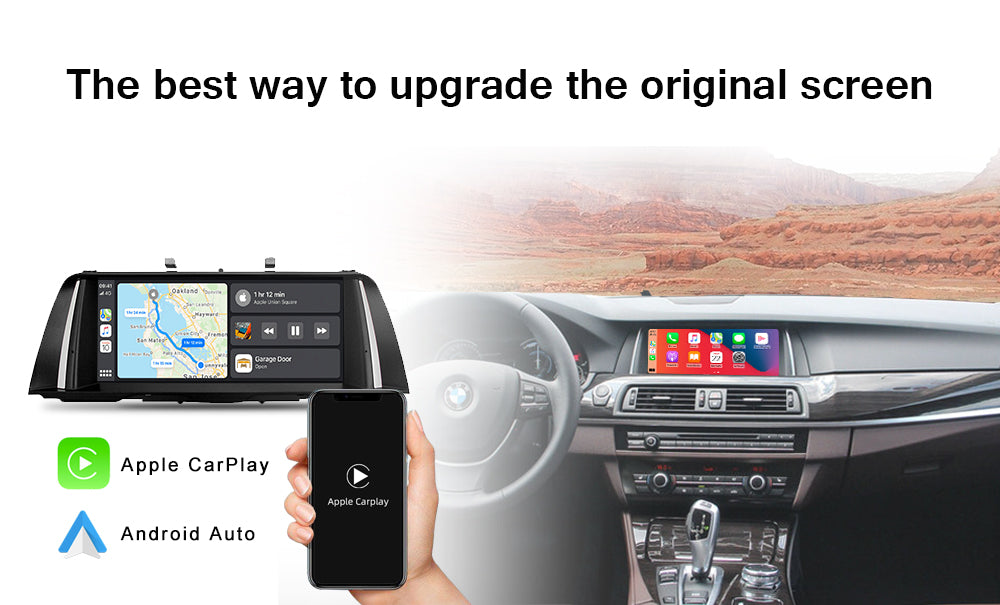 Wireless Android Auto CarPlay NBT For F10 F11 520 525 528 530 535 540 550  GT CIC EVO WIFI 2 Din Autoradio Car From Silverstrong, $229.15