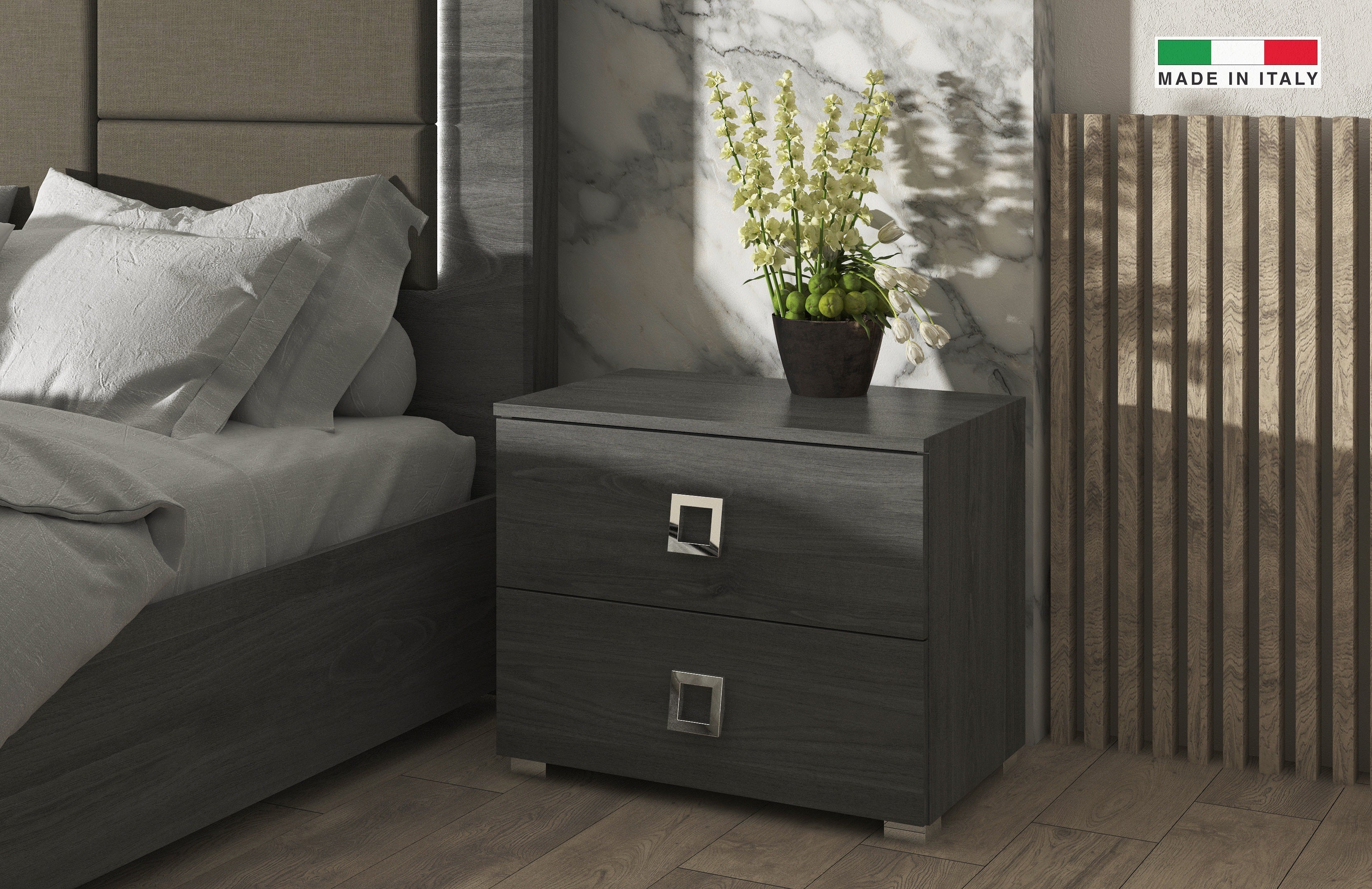 Dafne Grey Modern Bed