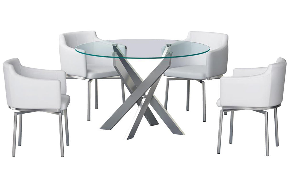 Dusty 5 pc Dining Set White