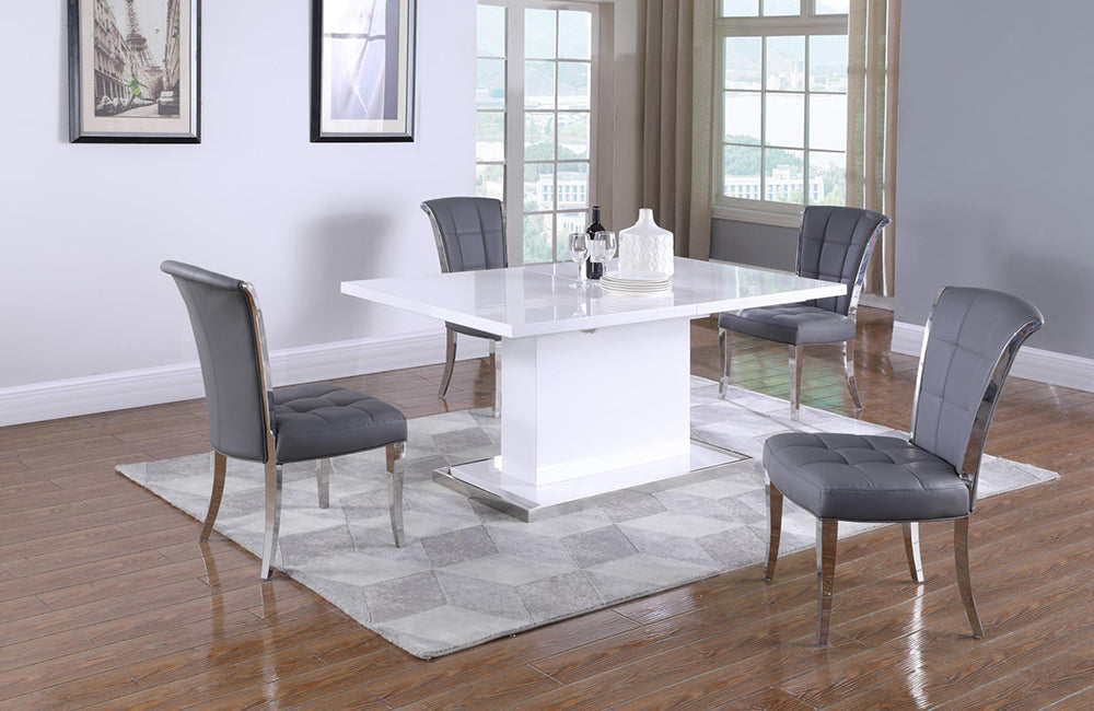 Krista Iris 5 pc Dining Set Gray