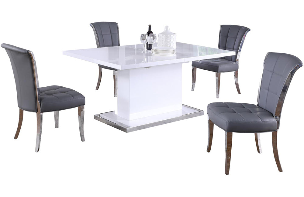 Krista Iris 5 pc Dining Set Gray