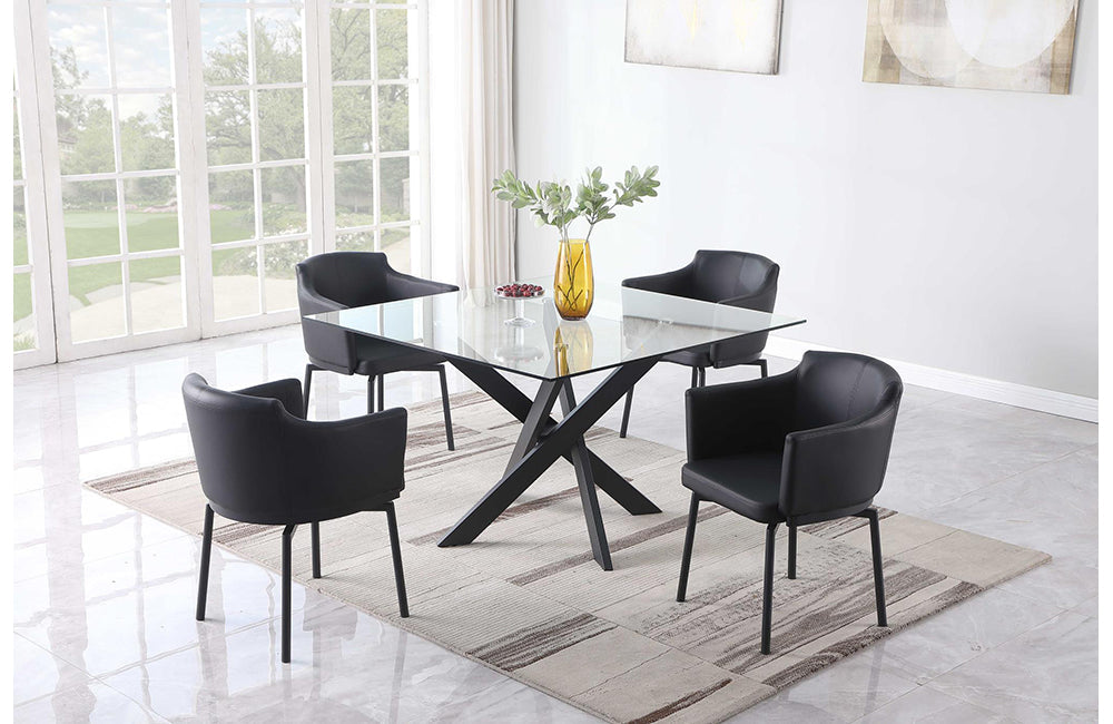 Bradley 5 pc Dining Set Black