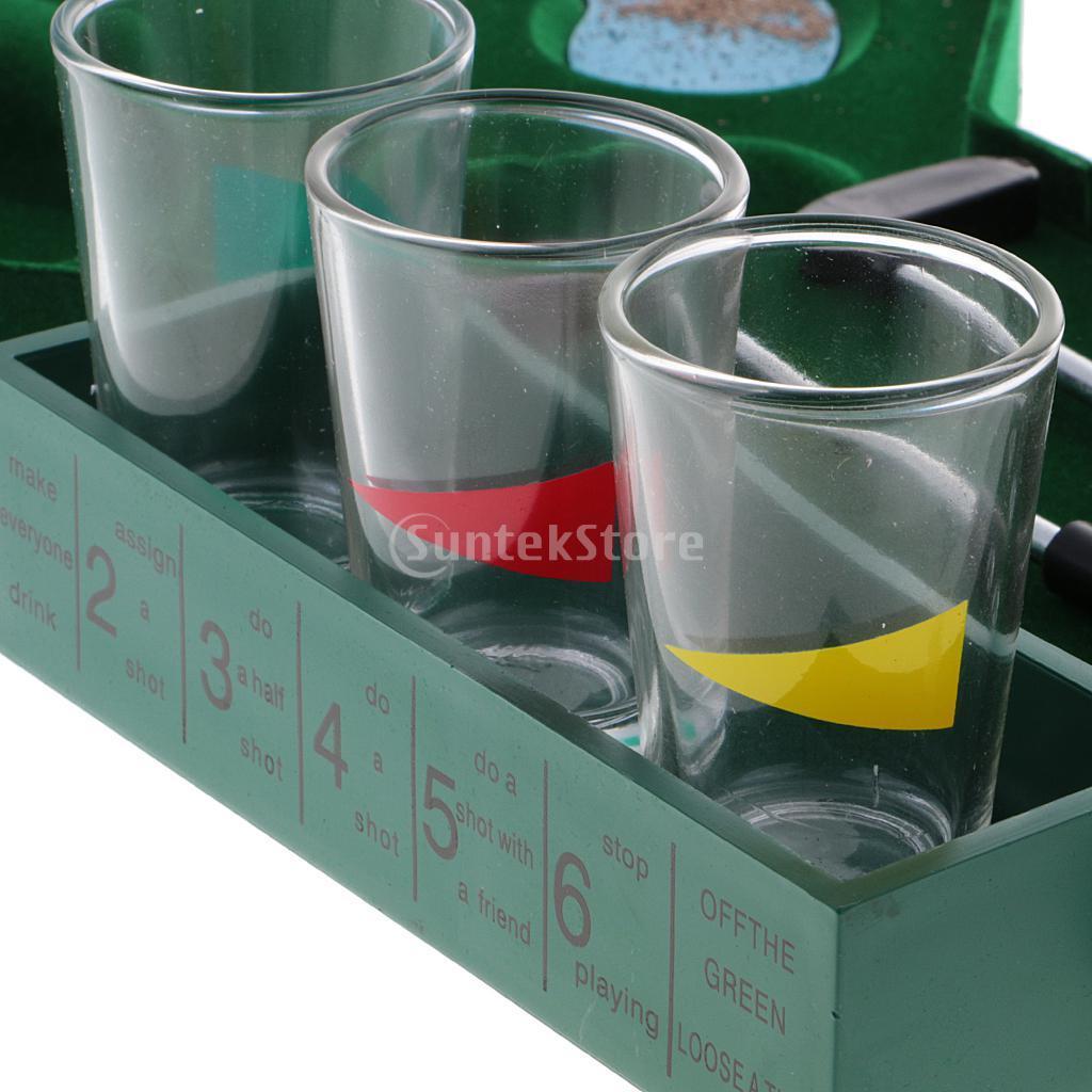 Mini Table Top Golf Drinking Game Set with Shot Glasses