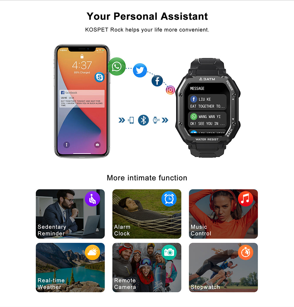 KOSPET ROCK Waterproof Smartwatch