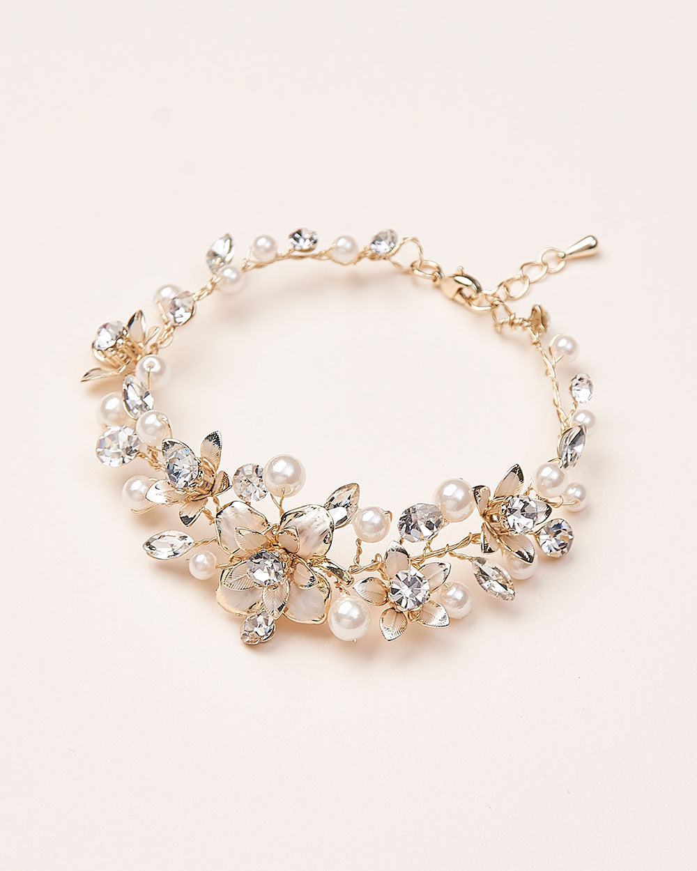 Petite Pearl & Floral Bracelet