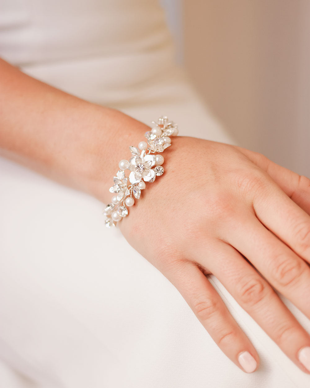 Petite Pearl & Floral Bracelet