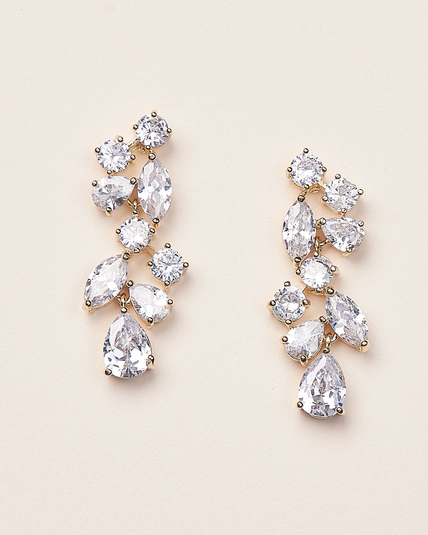 Scattered Vine CZ Earrings