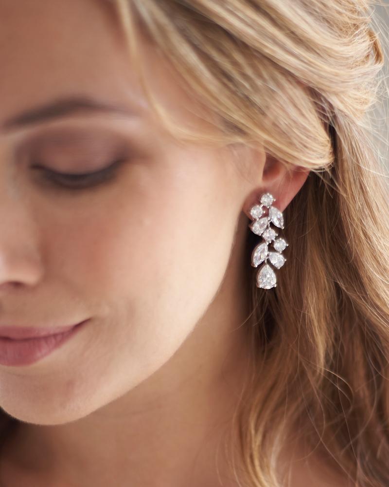 Scattered Vine CZ Earrings