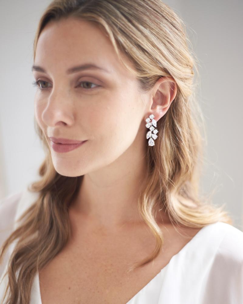 Scattered Vine CZ Earrings