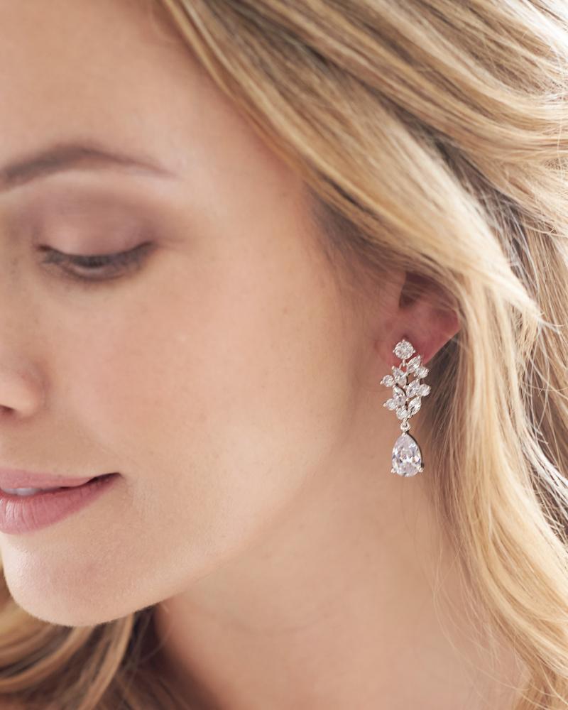 Anna Floral CZ Earrings