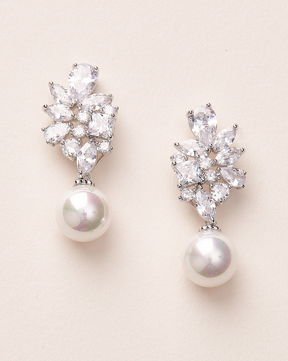 Serenity Pearl & CZ Earrings