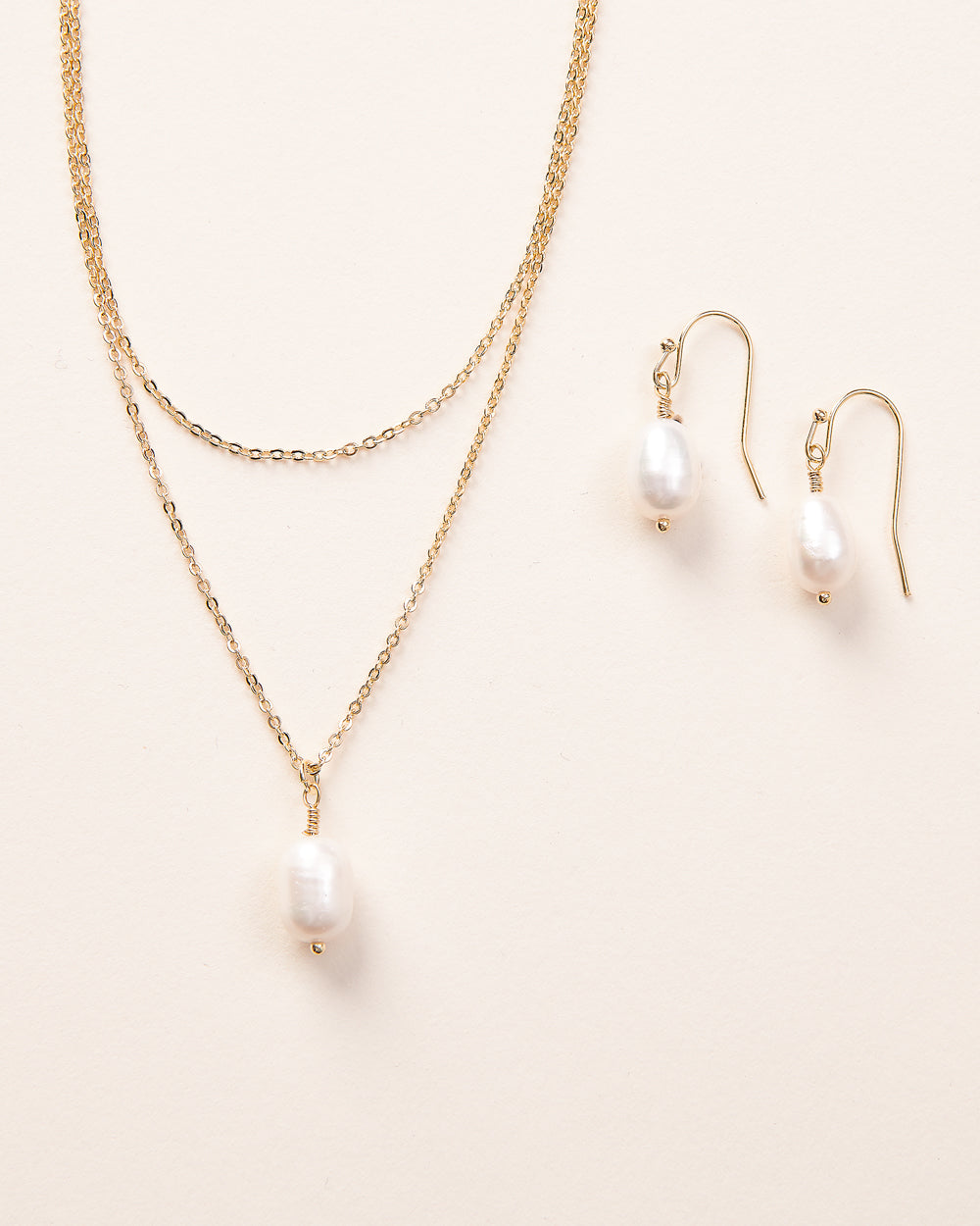 Layered Pearl Drop Bridesmaid Gift Set