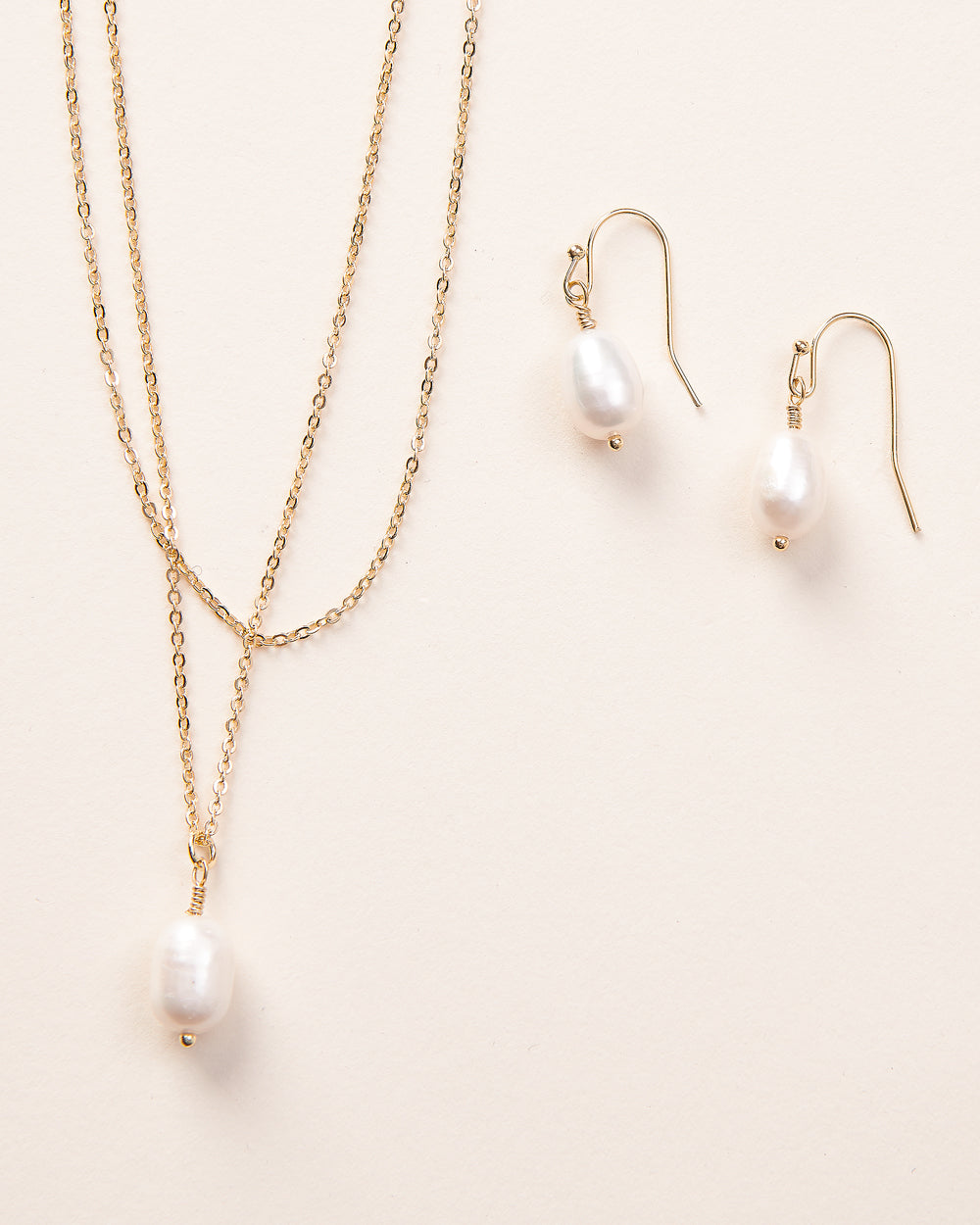 Layered Pearl Drop Bridesmaid Gift Set