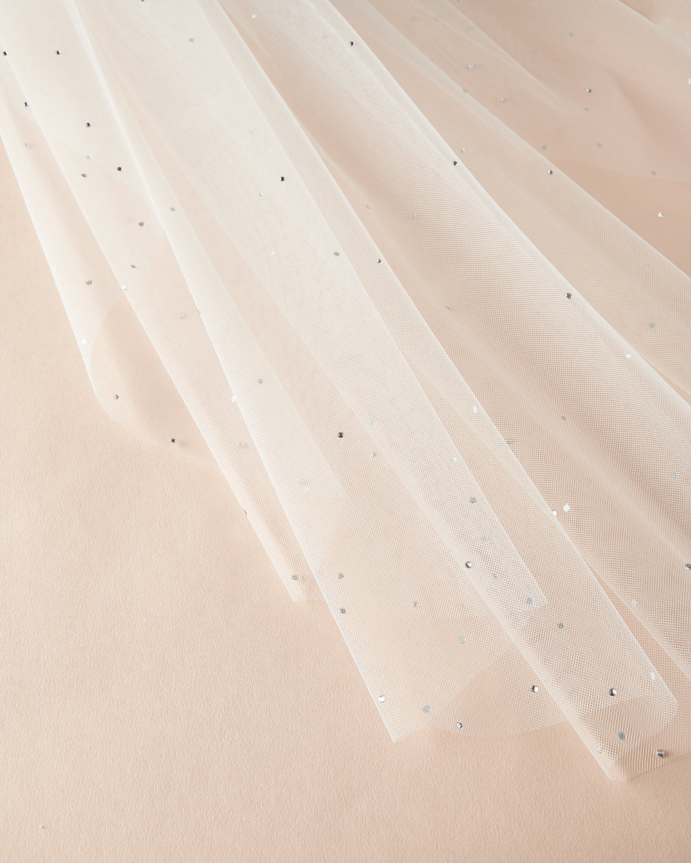 Scattered Rhinestone Veil