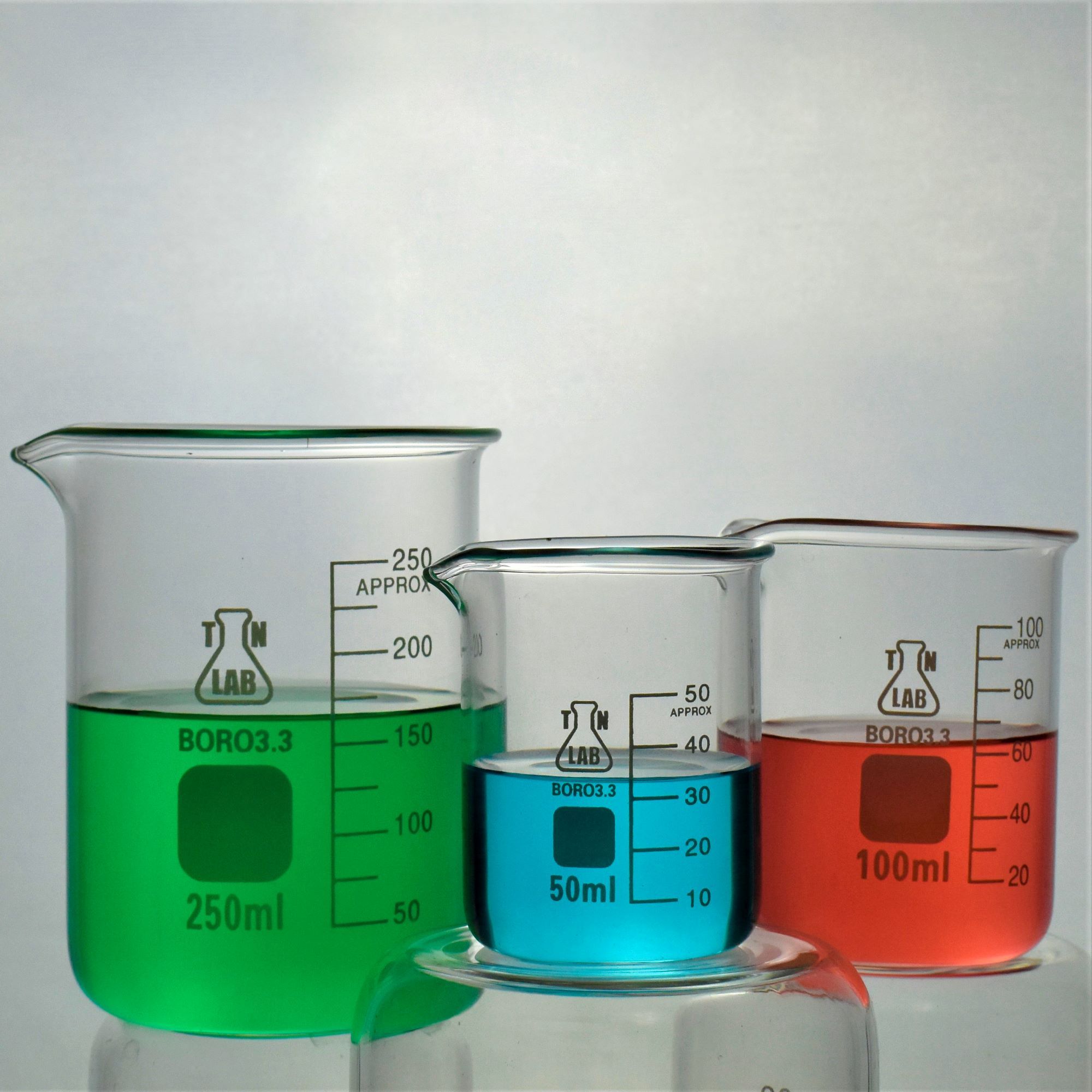 TN Lab Beaker Set Borosilicate Glass 3-Piece SET 50-100-250ml