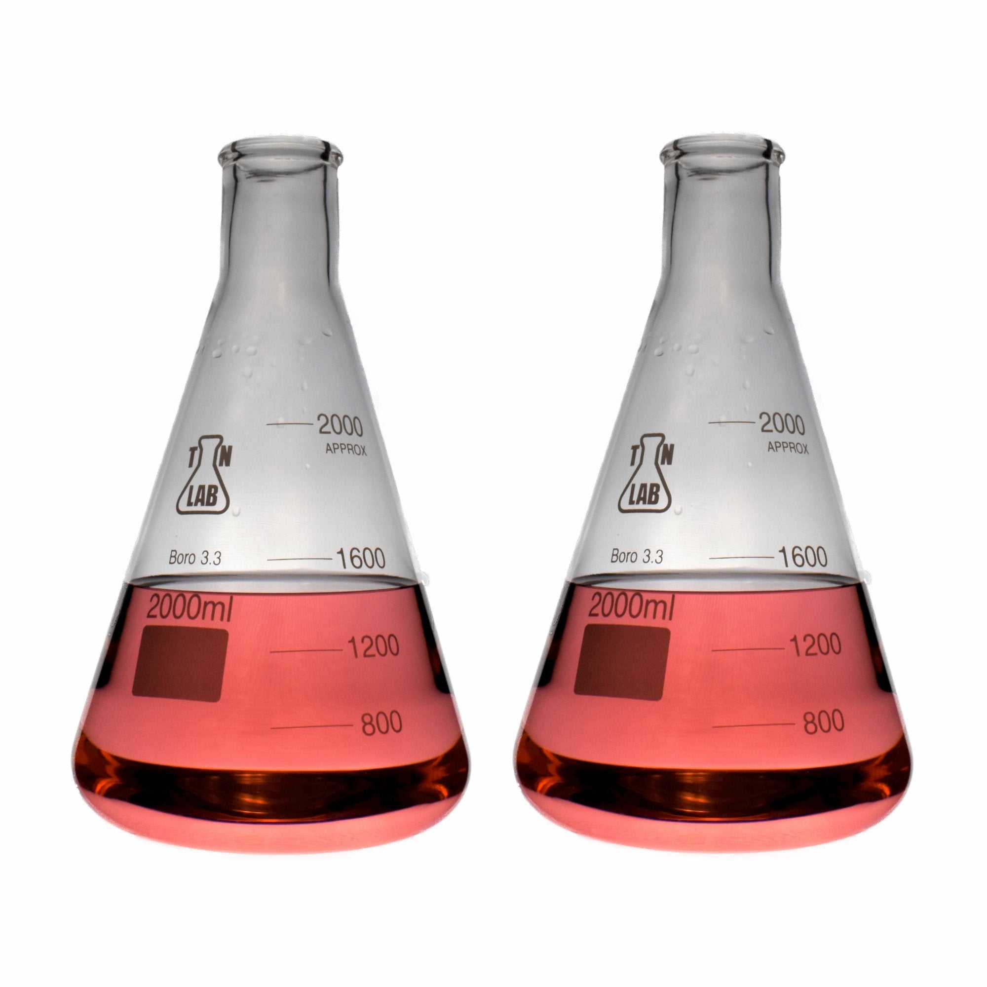 Erlenmeyer Flask Borosilicate Glass Conical Flask 2000ml 2L