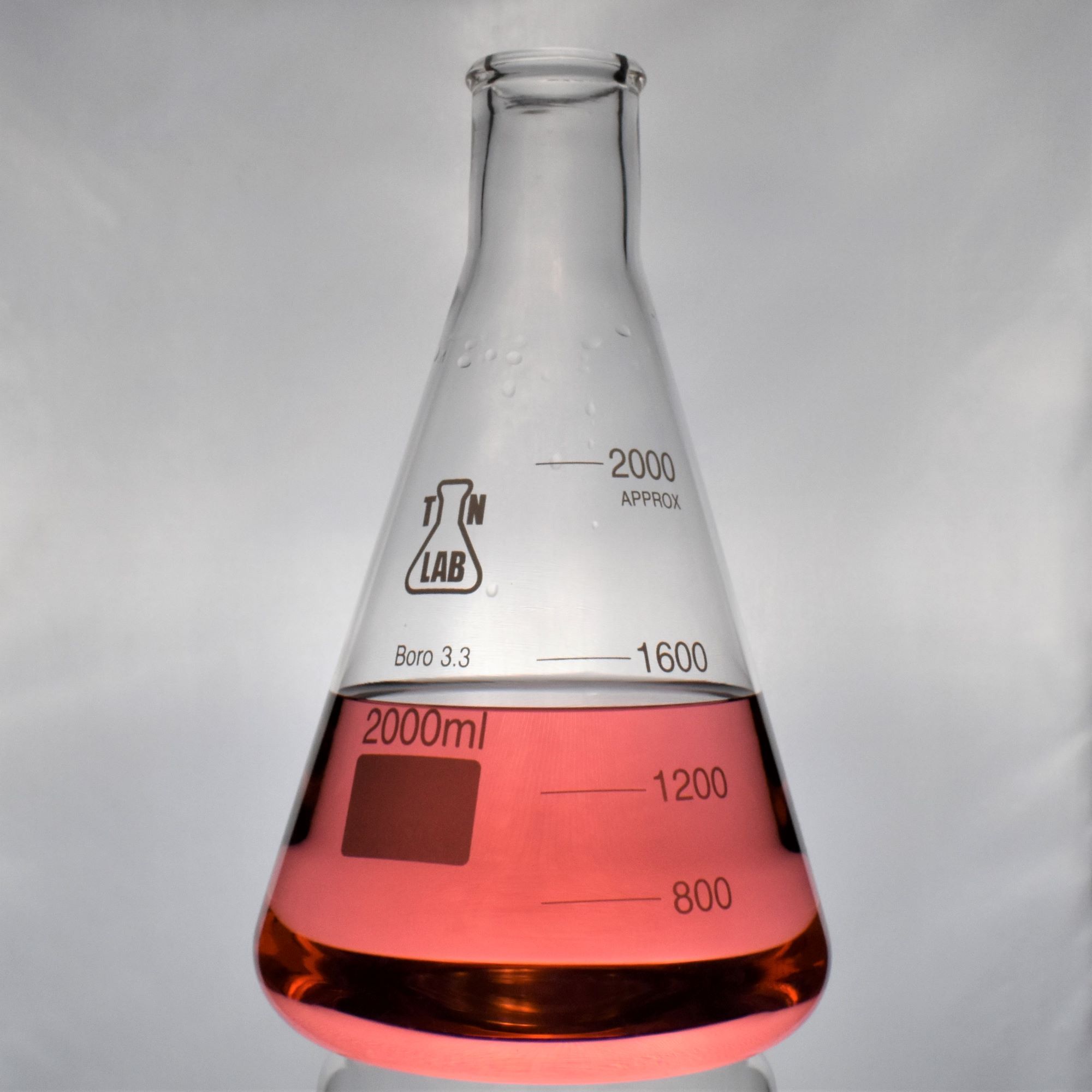 Erlenmeyer Flask Borosilicate Glass Conical Flask 2000ml 2L