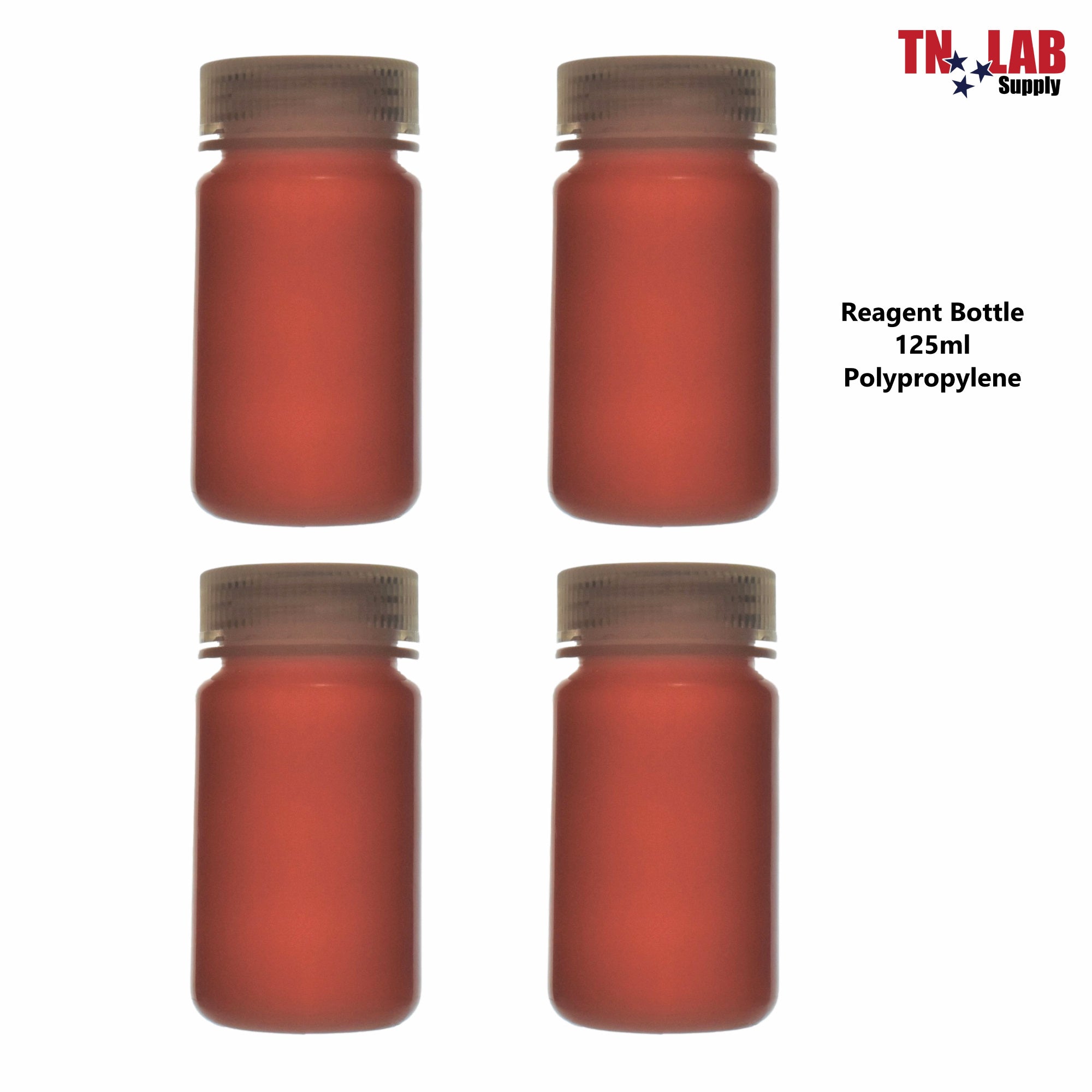 Reagent Wide-Mouth Sample Storage Bottle Polypropylene Plastic 125ml