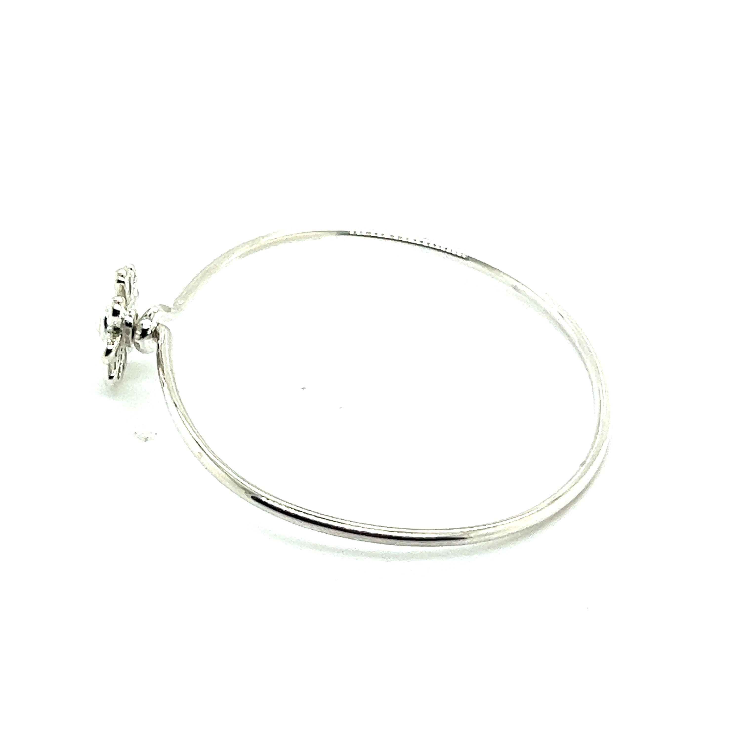 Tiffany & Co Estate Flower Bangle Bracelet M 7.5