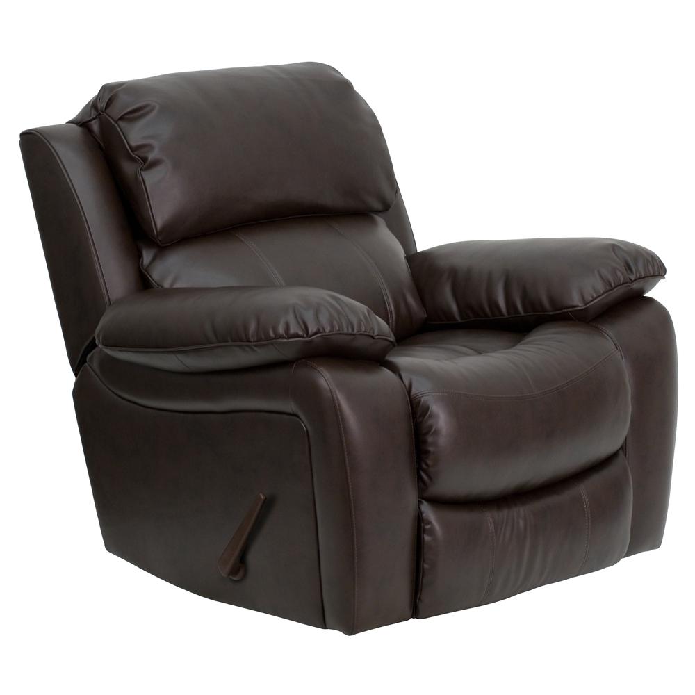 Brown LeatherSoft Rocker Recliner - Flash Furniture