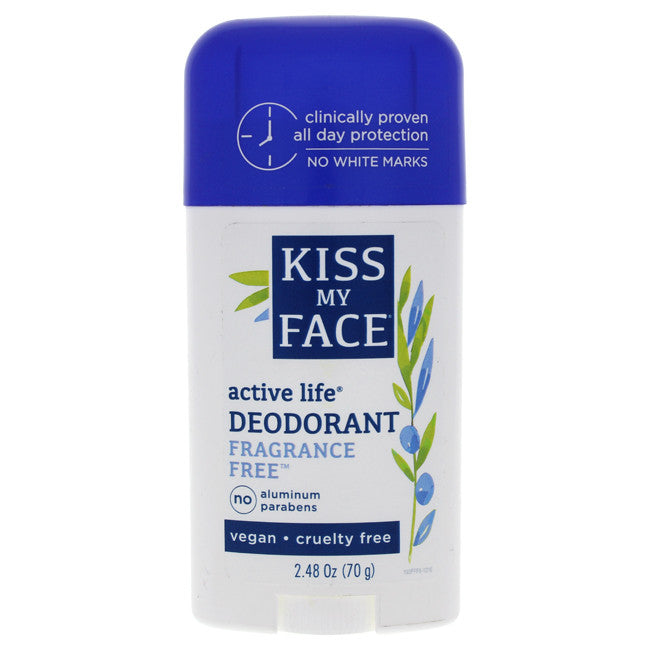 Kiss My Face Fragrance Free Active Enzyme Deodorant Stick  - 2.48 Oz