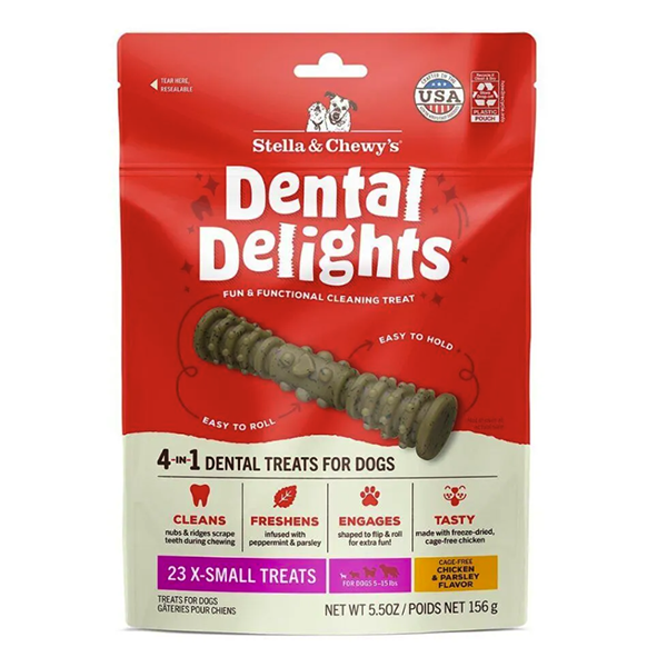 Dental Delights 4-in-1 Dental Chews for Dogs Chicken & Parsley