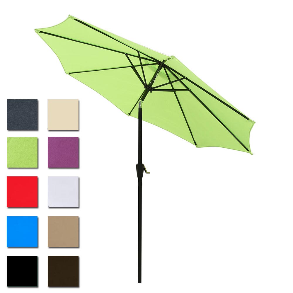  TheLAShop 9 Foot 8-Rib Tilt Outdoor Umbrella Crank Lift 