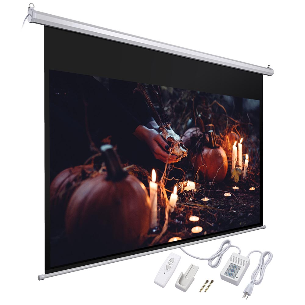  TheLAShop 92" 16:9 Electric Projector Screen (80"x46") 