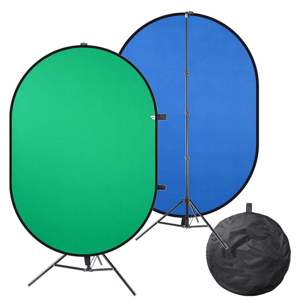  TheLAShop Chromakey Collapsible Blue Green Screen with Stand 5x7ft 