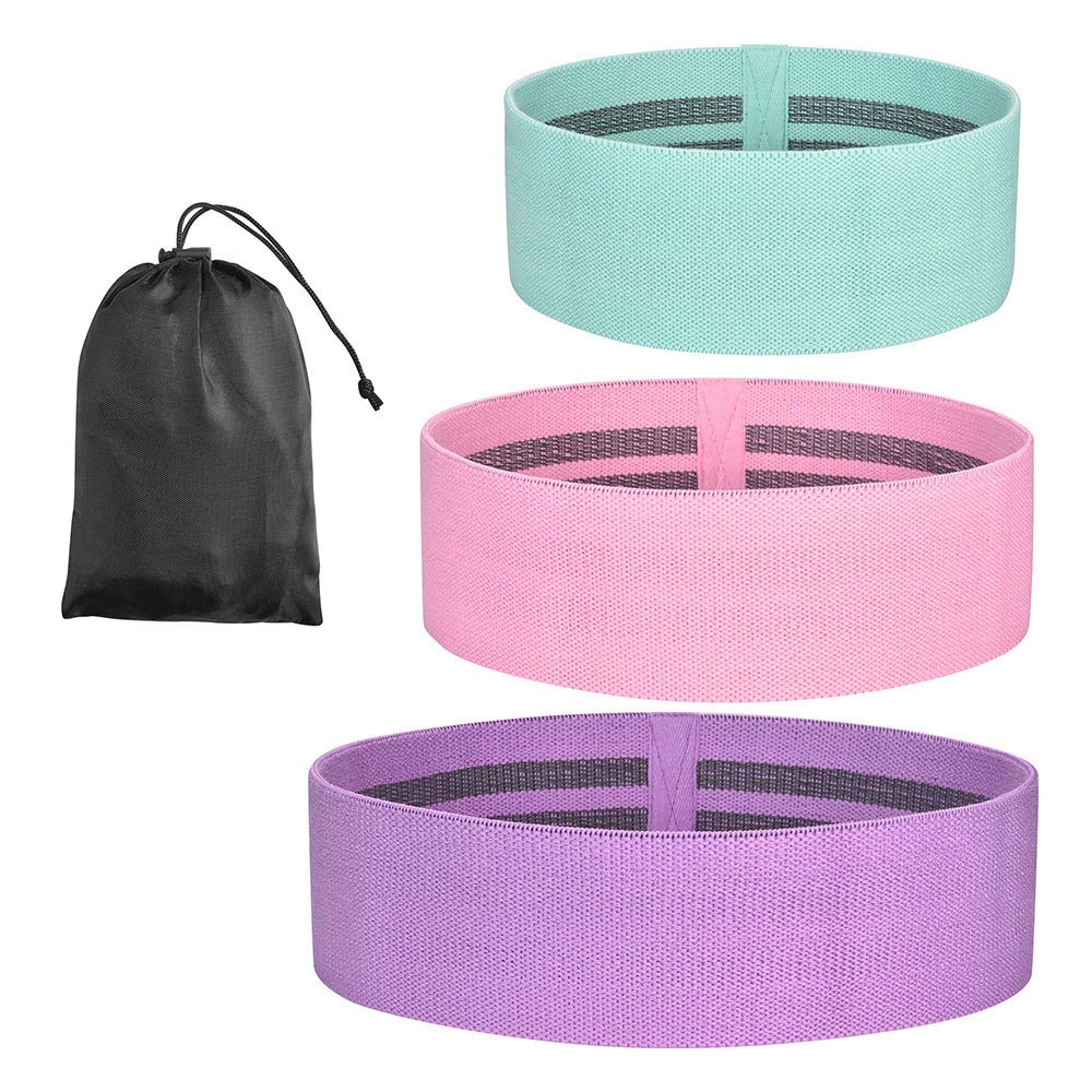  TheLAShop Fabric Resistance Loop Bands Workout Bands 3pcs (18-70lbs) 