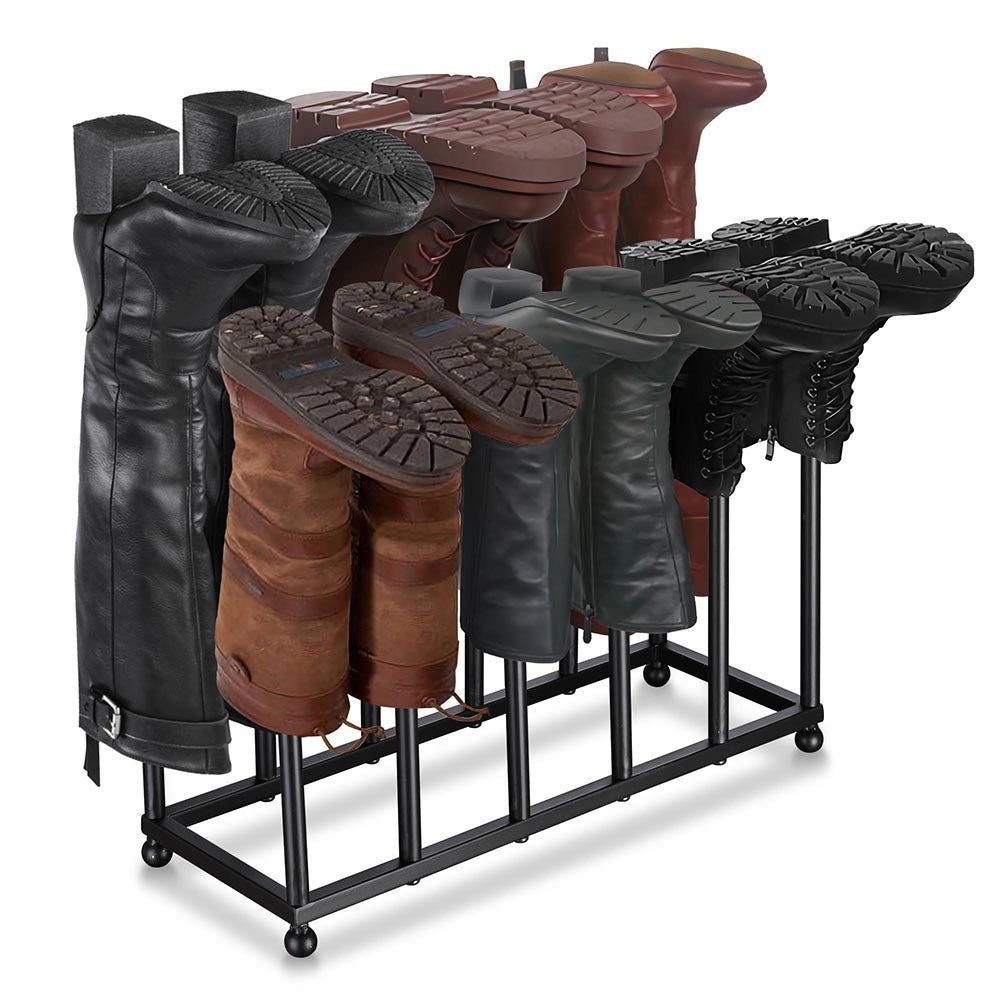  TheLAShop Metal Boot Rack Rain Boot Drying Rack Stand 6-Pair 