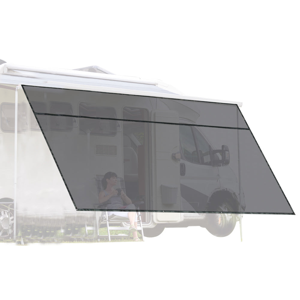  TheLAShop RV Awning Shade Screen with Zipper 15'Wx8'H Trailer Mosquito Net 