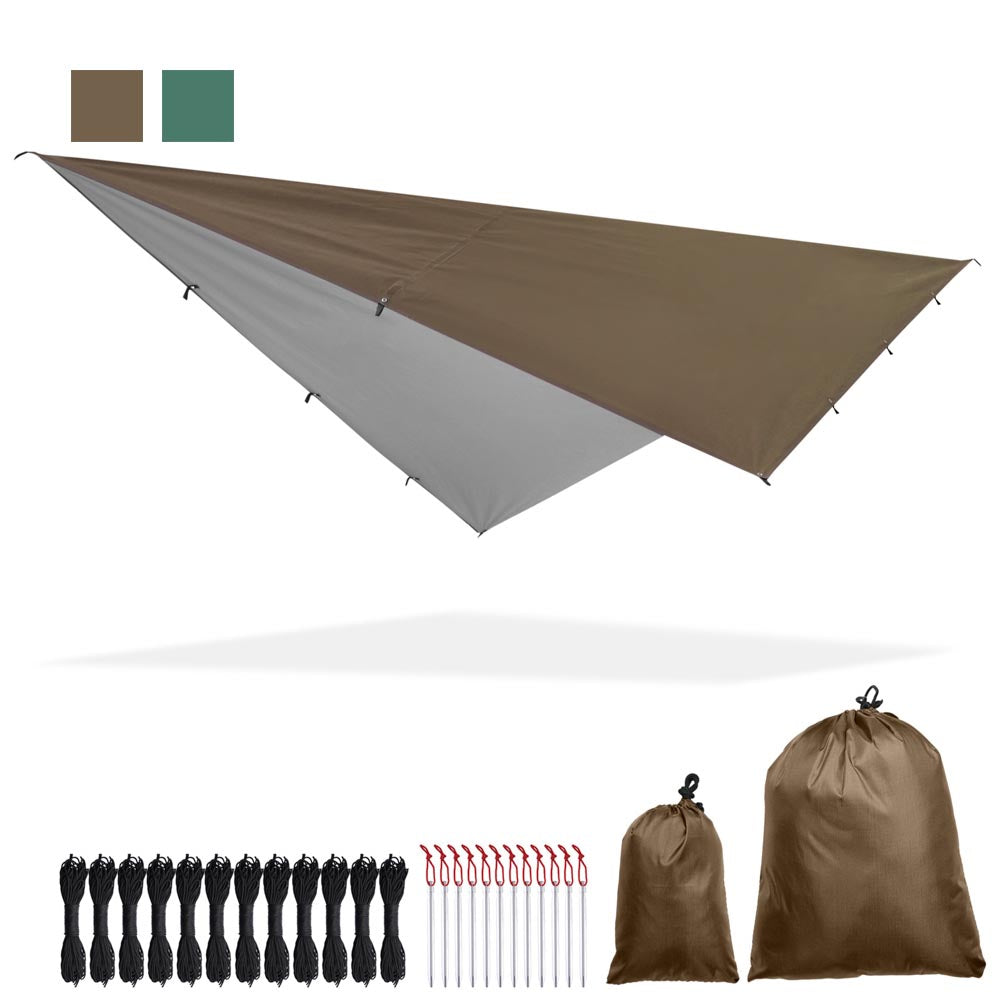  TheLAShop 10x13ft Waterproof Camping Tarp Lightweight UV50+ PU3,000mm 