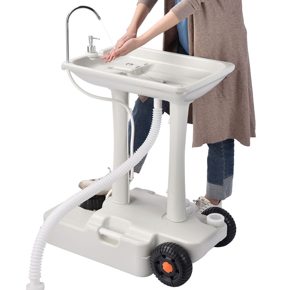  TheLAShop 8Gal Portable Hand Washing Station with Foot Pump Handle 