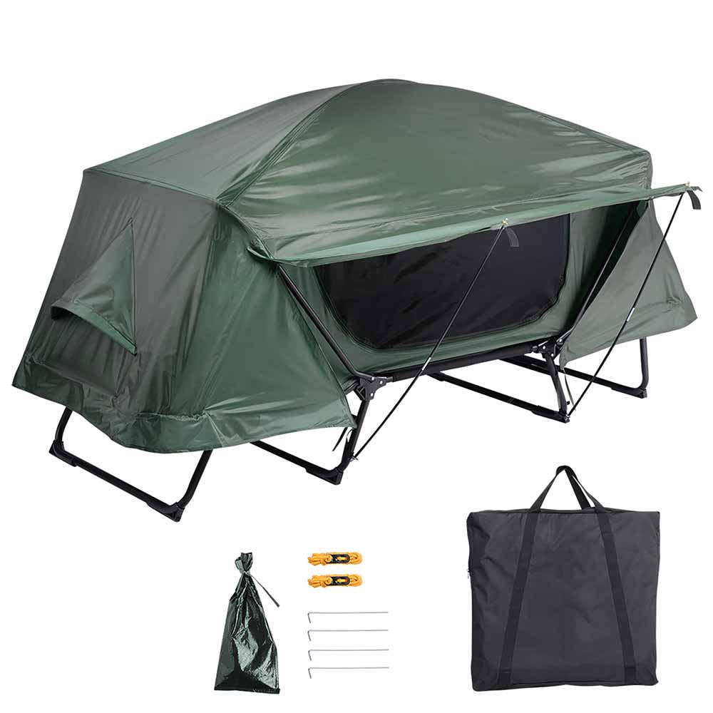  TheLAShop Single Cot Tent Camp Bed Tent Rain Fly Green 