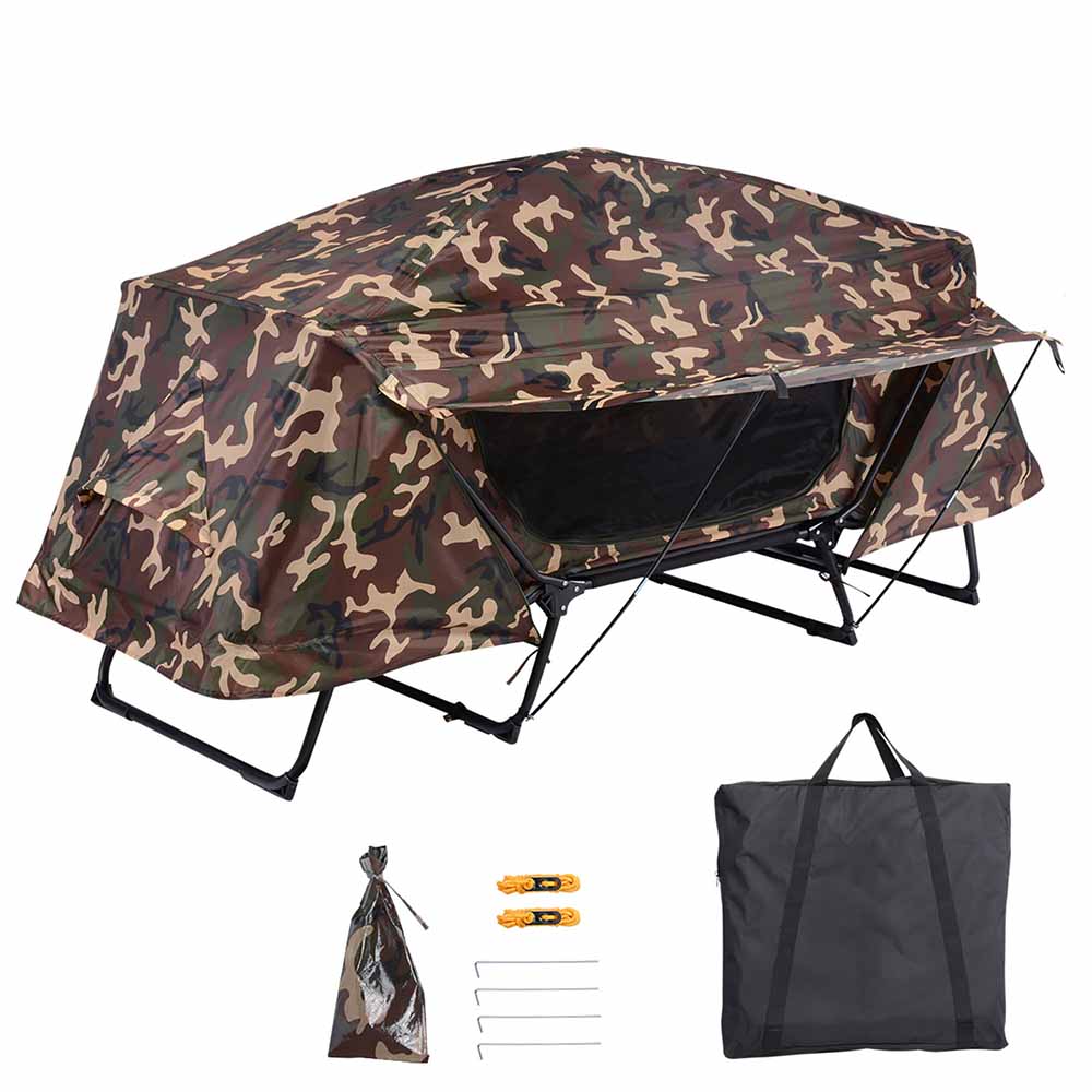  TheLAShop Single Cot Tent Camp Bed Tent Rain Fly Camouflage 