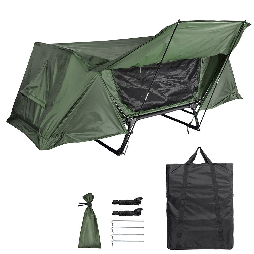  TheLAShop Single Cot Tent Camping Bed Tent Rain Fly Green 