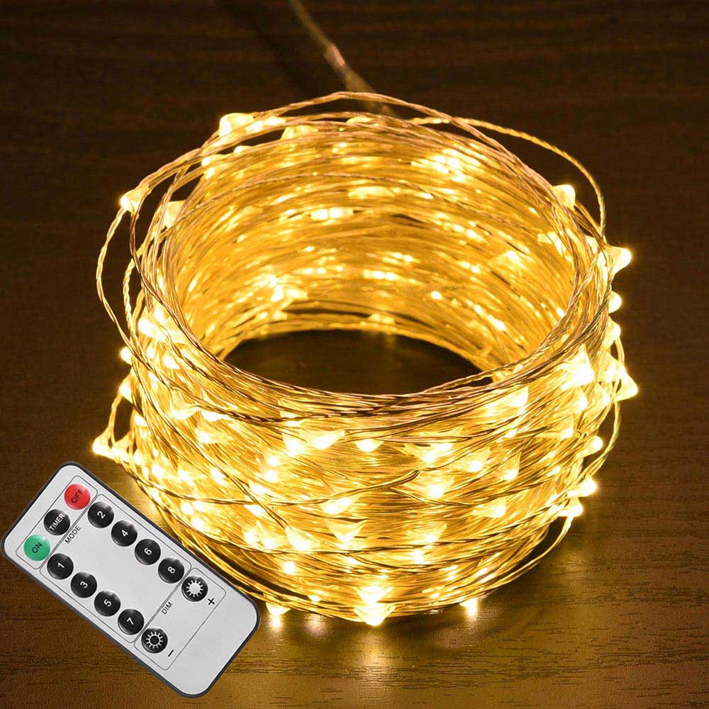  TheLAShop Copper String Light w/ Remote Fairy Light 66ft 