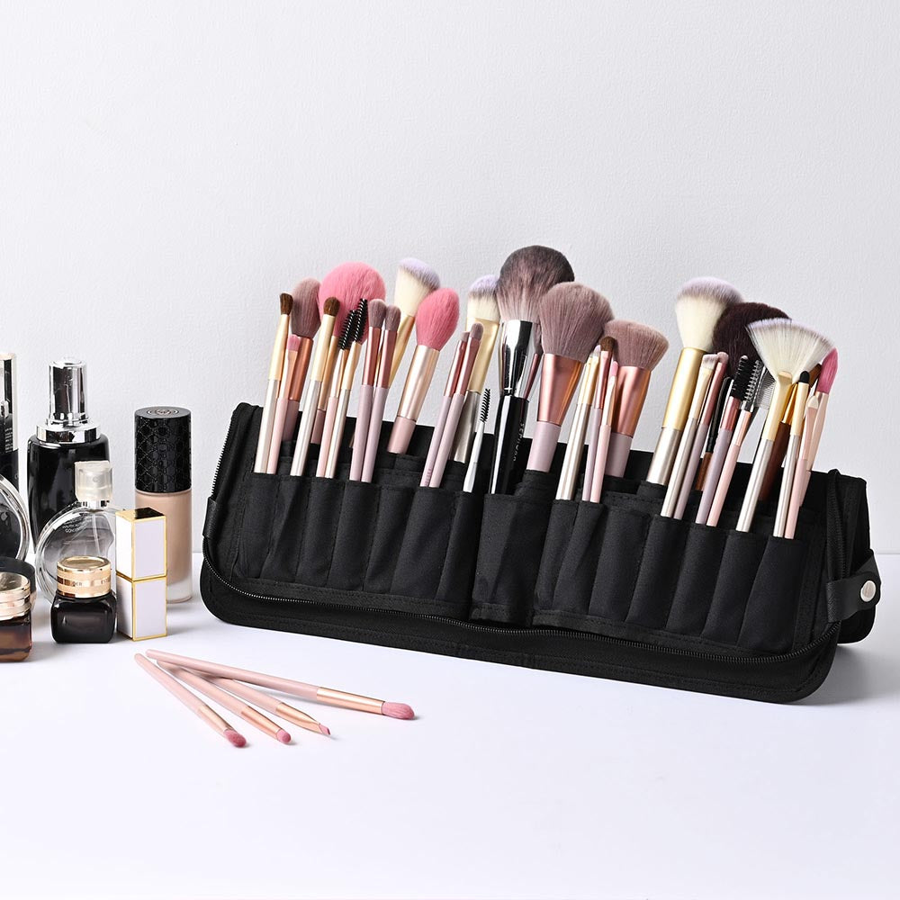  TheLAShop Makeup Brush Holder Stand Up Travel Bag 29-Pocket 