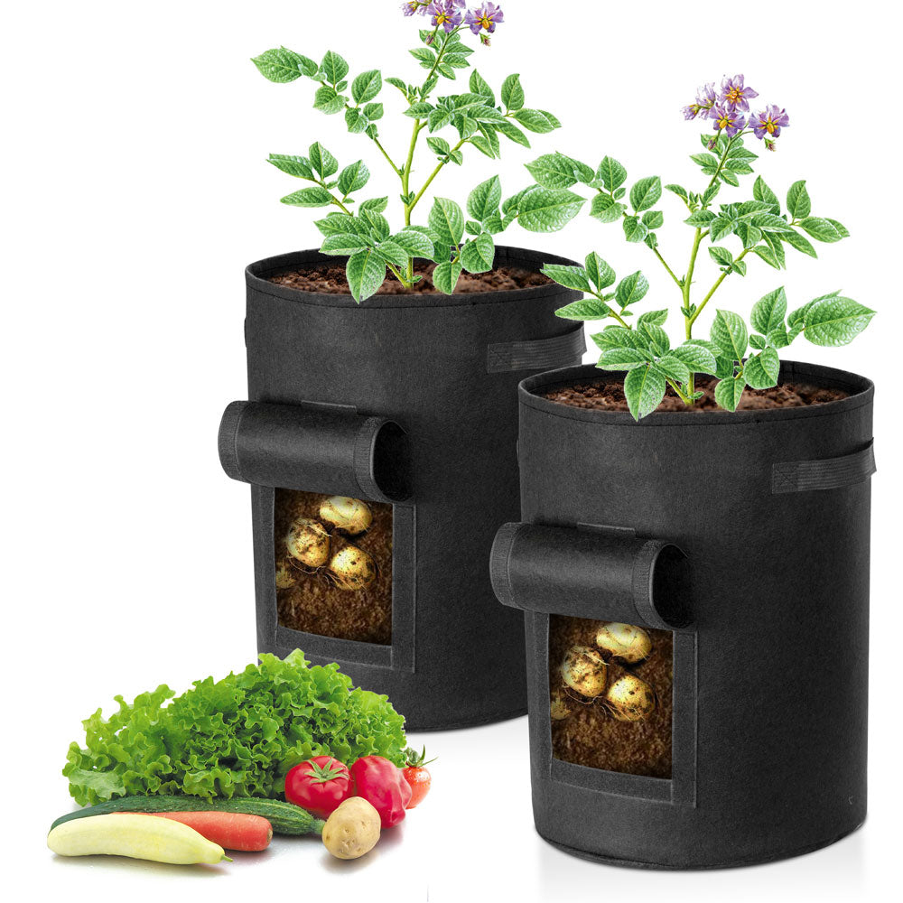  TheLAShop 2-Pack Potato Grow Bags 10-Gal Fabric Pods 