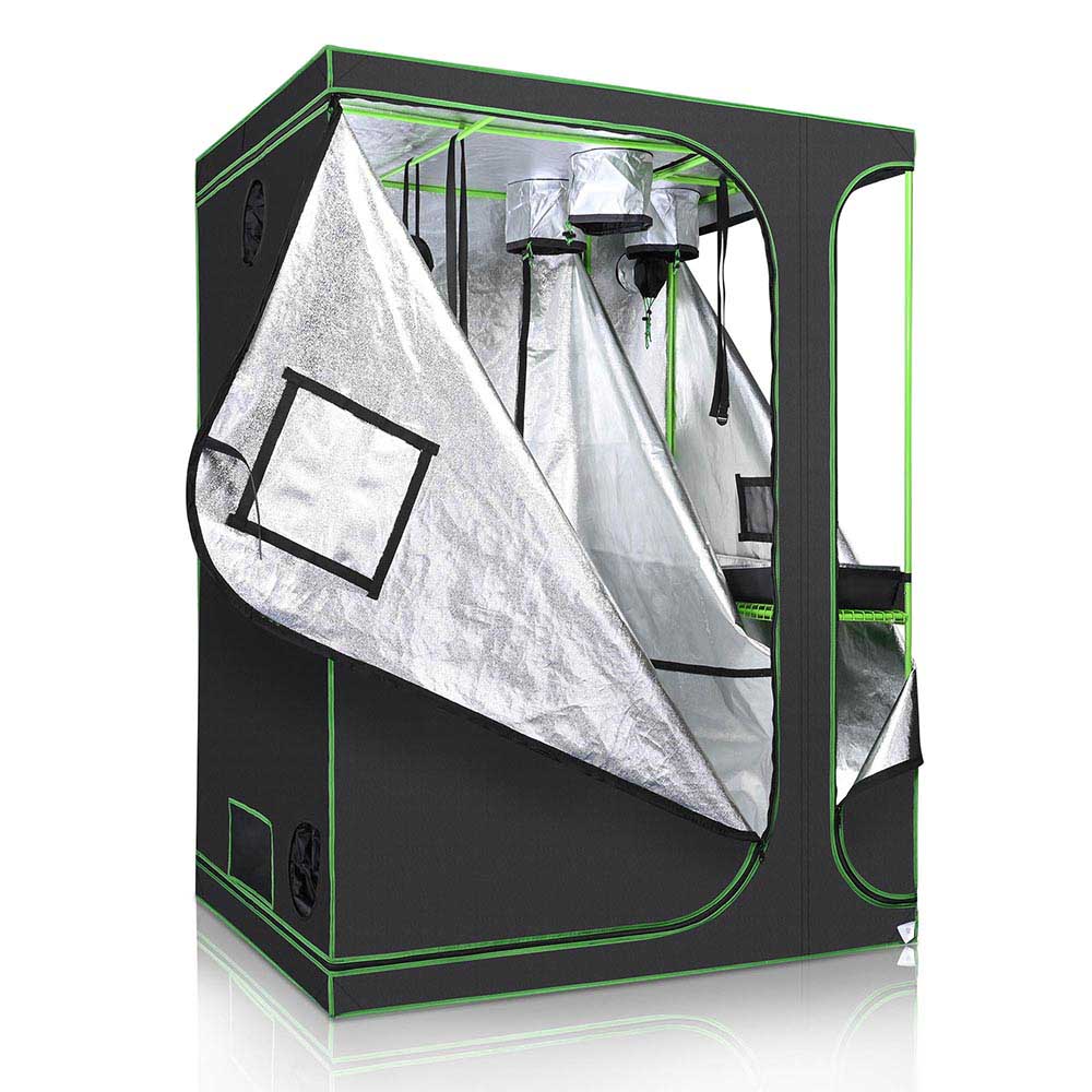  TheLAShop 2 in 1 Grow Tent with Shelf 5x4x6.7ft Hydroponic Grow Room 