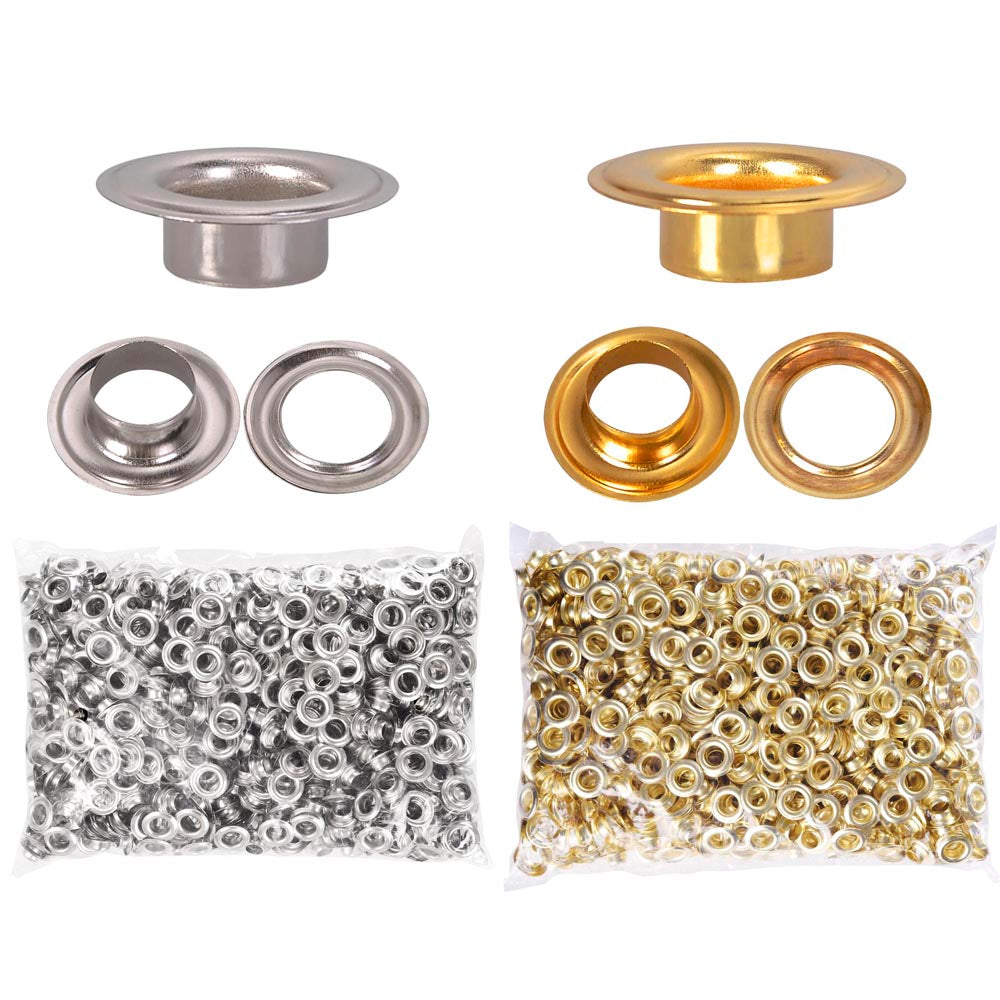  TheLAShop #0 #2 #4 Brass Nickel Grommets and Washers Package 