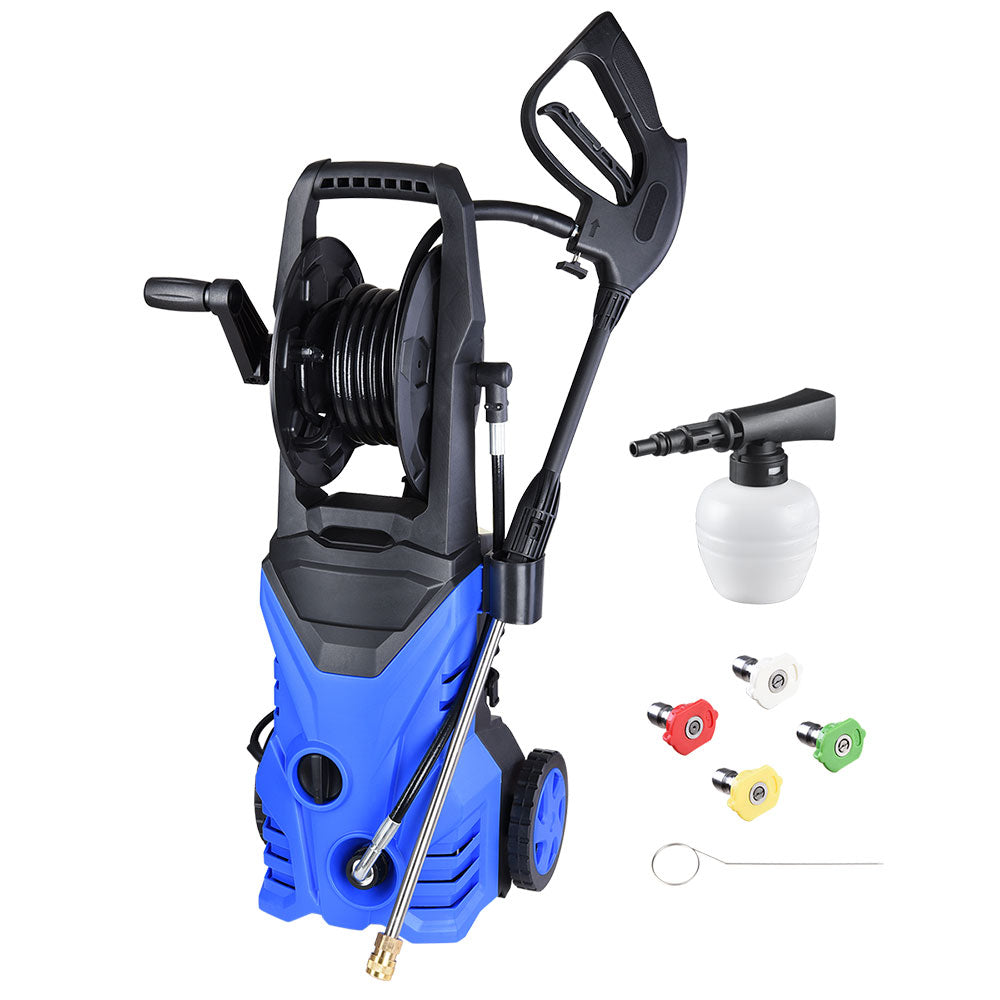  TheLAShop Electric Power Washer w/ Hose Reel 2030PSI 4 Nozzles Soap Bottle 