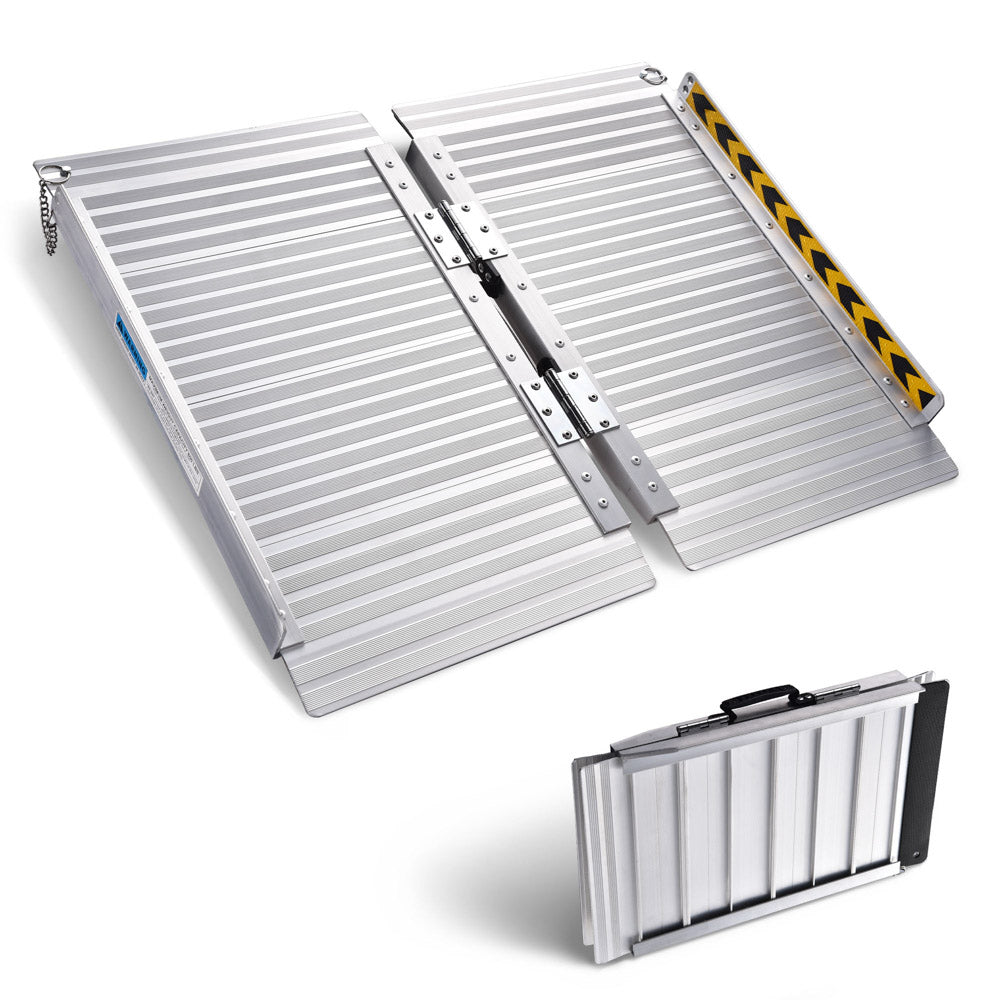  TheLAShop 2'x29" Aluminum Wheelchair Ramp Single-Fold 600lb Capacity 