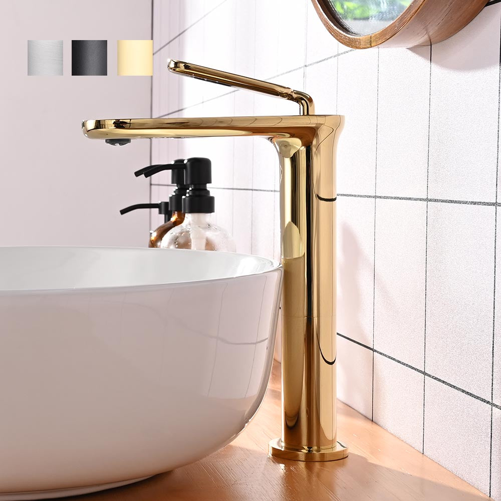  TheLAShop 12 inch Single Hole Bathroom Faucet (Gold, Black, Gray) 