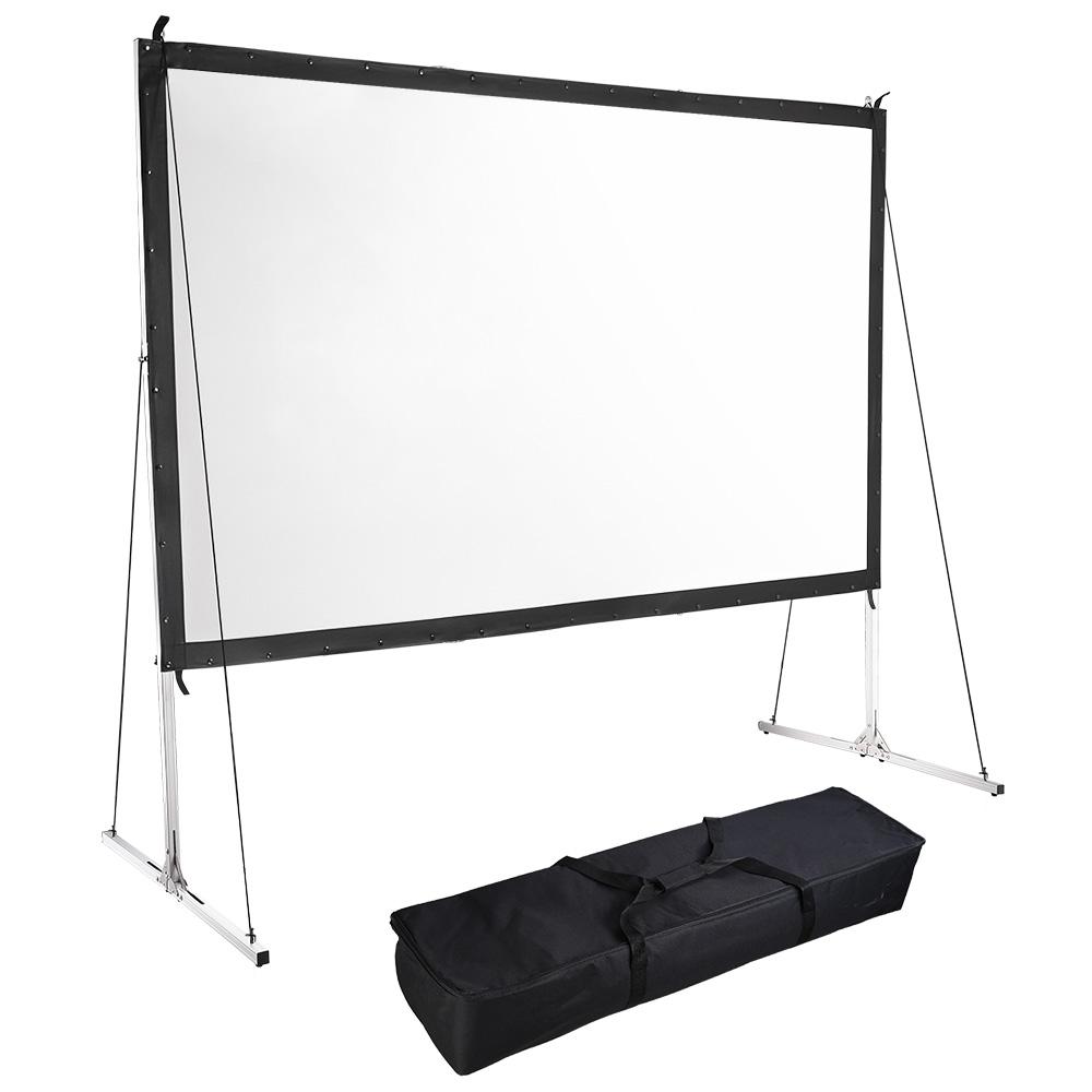  TheLAShop 135" 16:9 Portable Outdoor Projector Screen w/ Frame Freestanding Bag 