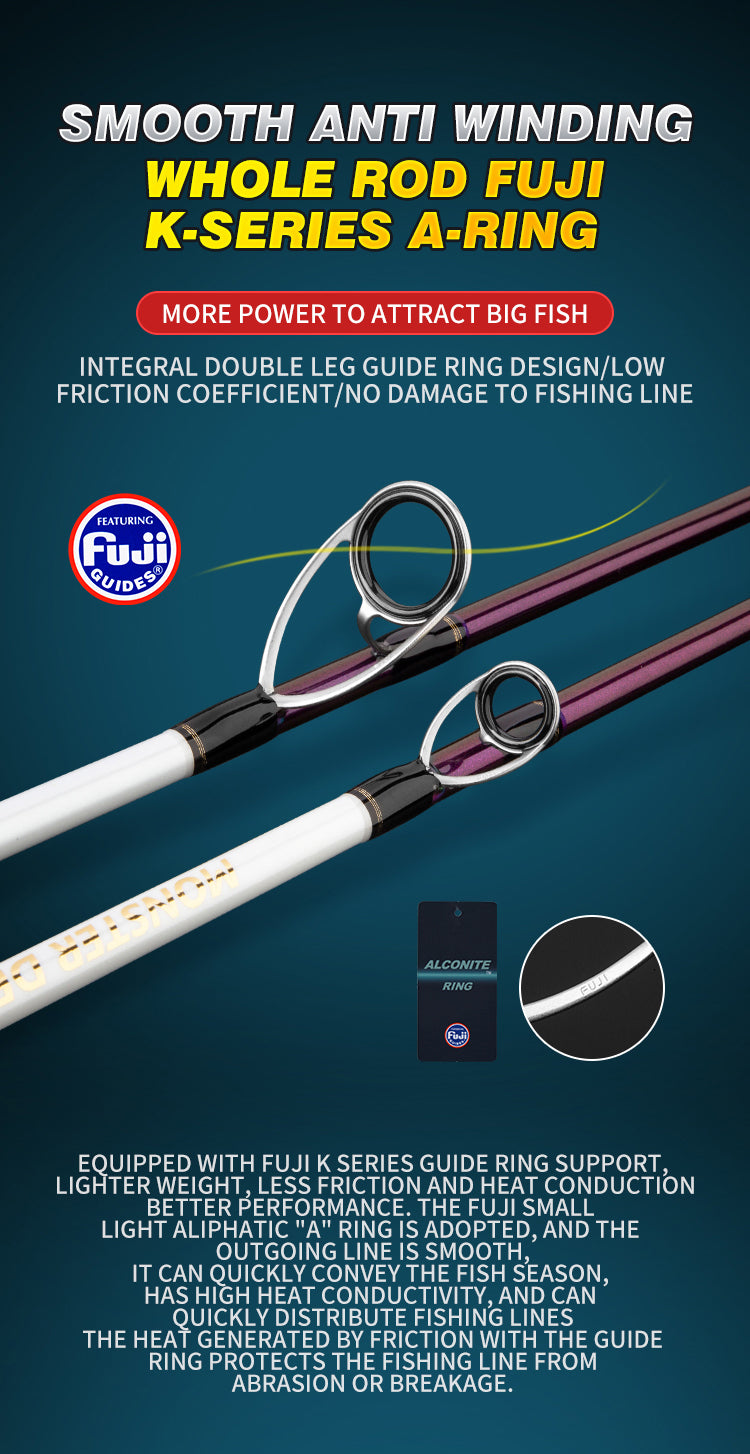 goofish slow pitch rod jigging pole with solid nano blank 213cm size
