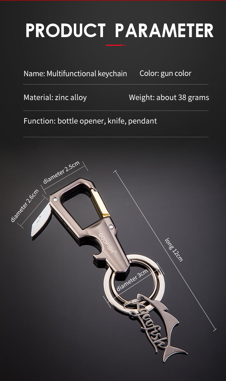 Carabiner Car Key Chains with pacakge knife