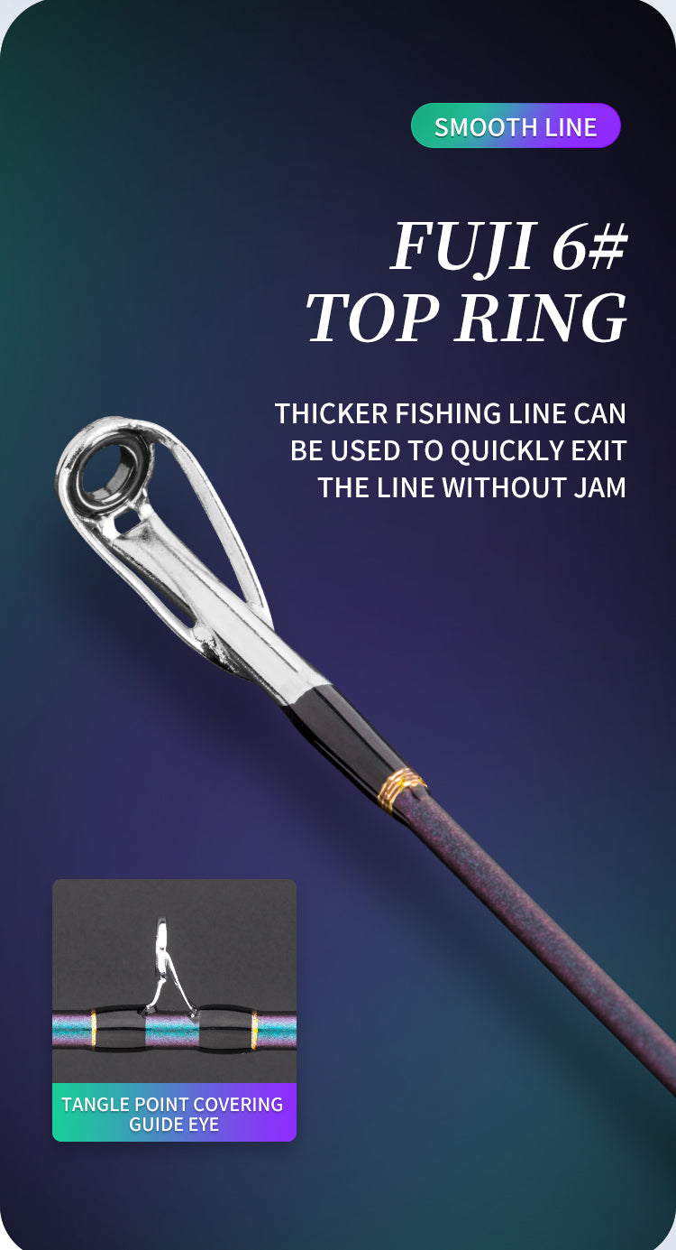 GOOFISH® BassMaster Chameleon Coating FUJI 6'6(195cm) Bass Fishing Ro –  Goofish® Rod-More Than Fishing