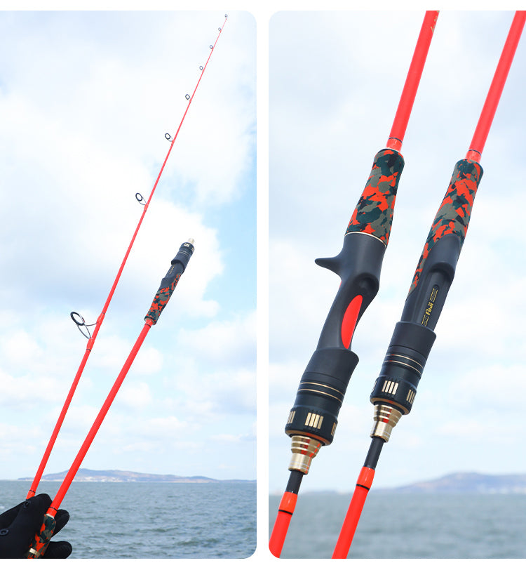 GOOFISH® 6'6(195cm) Orange Micro Offshore Slow Pitch Jigging Rod